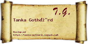 Tanka Gothárd névjegykártya